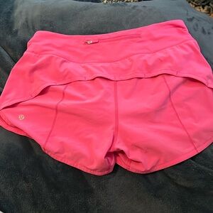 Pink lululemon shorts size 8